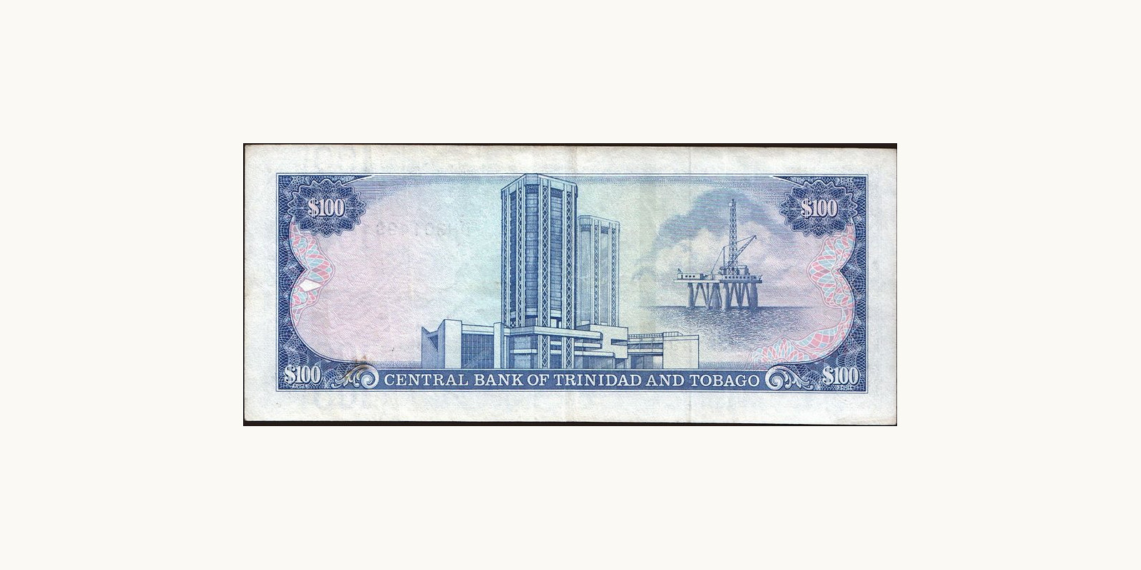 100 dollars Trinidad and Tobago 1985 — Back side