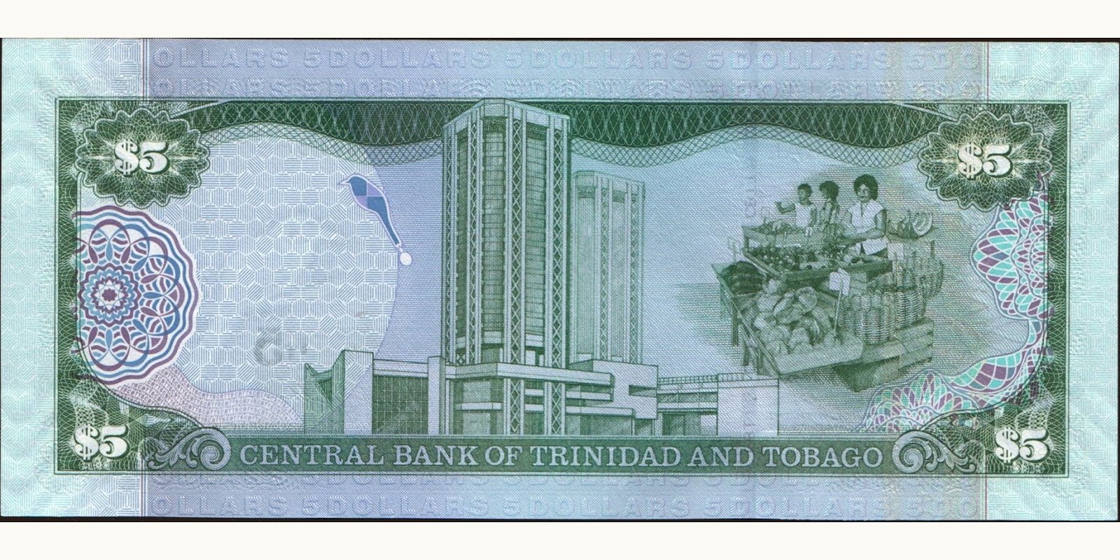 5 dollars Trinidad and Tobago 2006 — Back side
