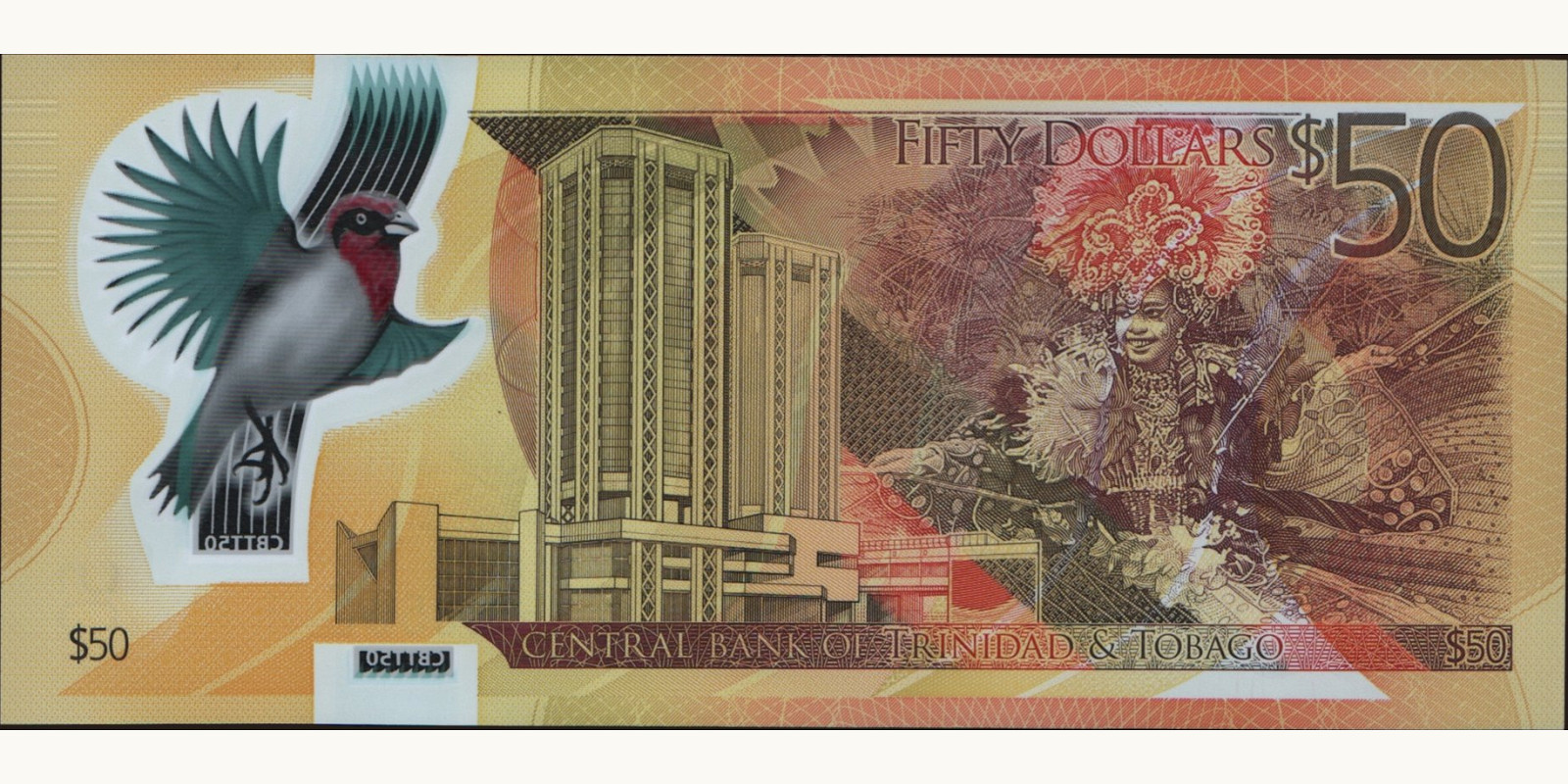 50 dollars Тринидад и Тобаго 2014 — Оборотная сторона