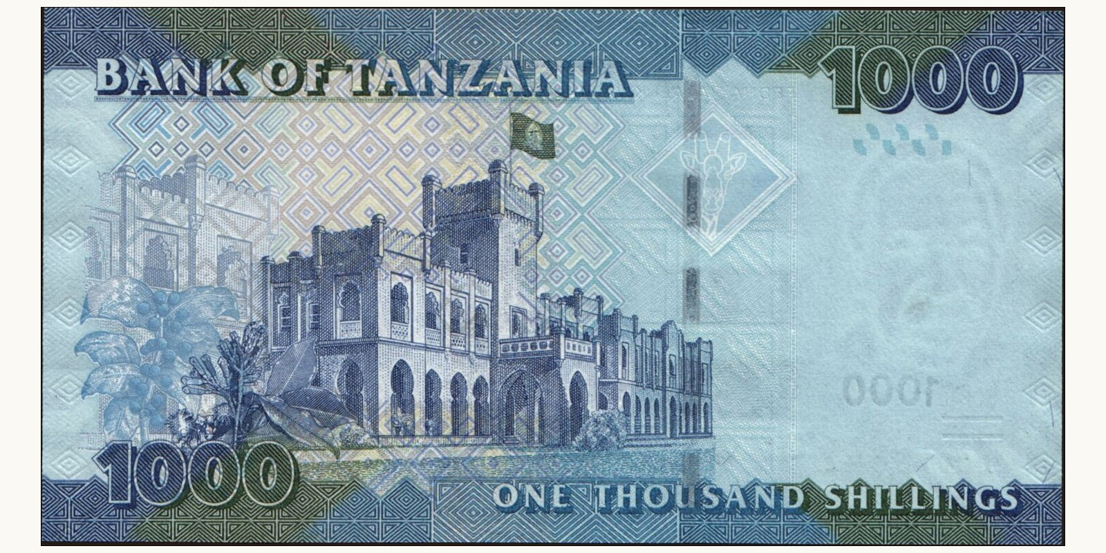 1000 shilin Tanzania 2010 — Back side