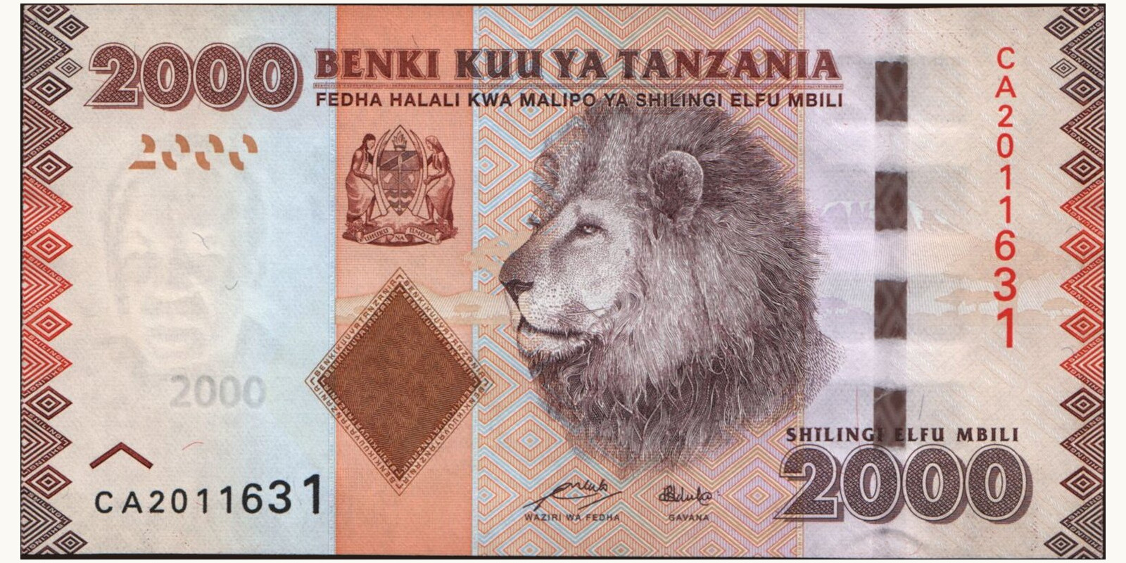 2010 shilin Tanzania 2000 — Front side