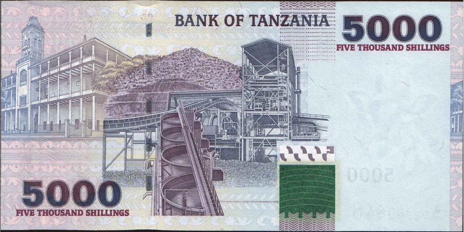 5000 shilin Танзания 2003 — Оборотная сторона