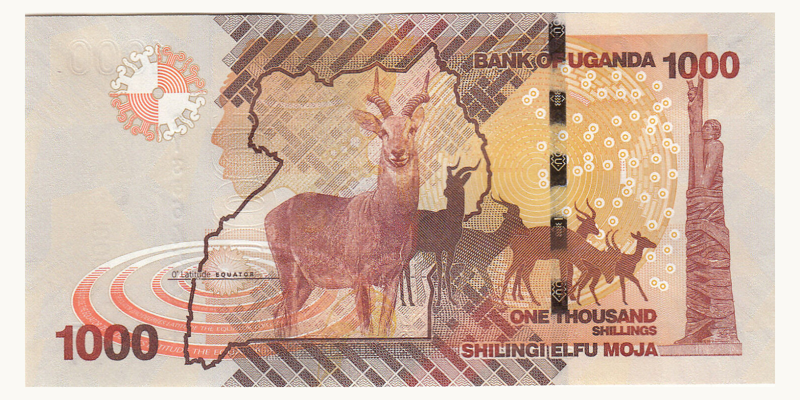 1000 shillings Uganda 2024 — Back side