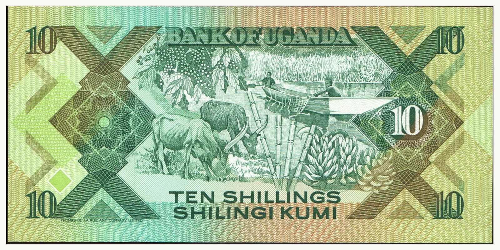 10 shilling Uganda 1987 — Back side