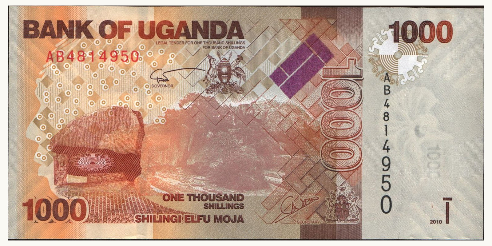 1000 shilling Uganda 2010 — Front side