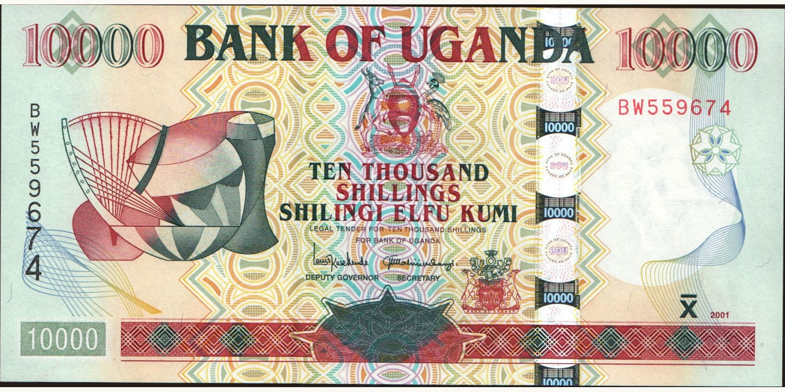 10000 shilling 2001