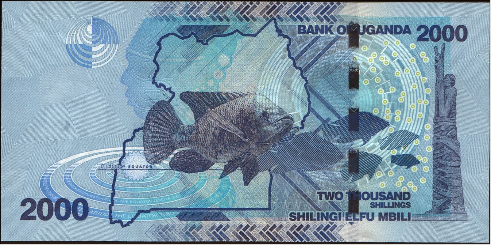 2015 shilling Уганда 2000 — Оборотная сторона