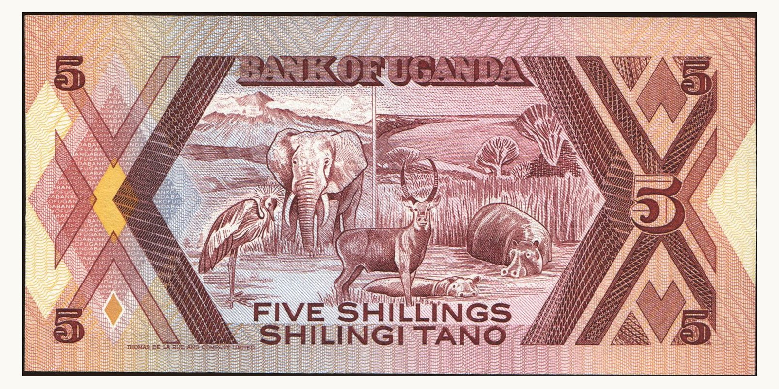 5 shilling Uganda 1987 — Back side
