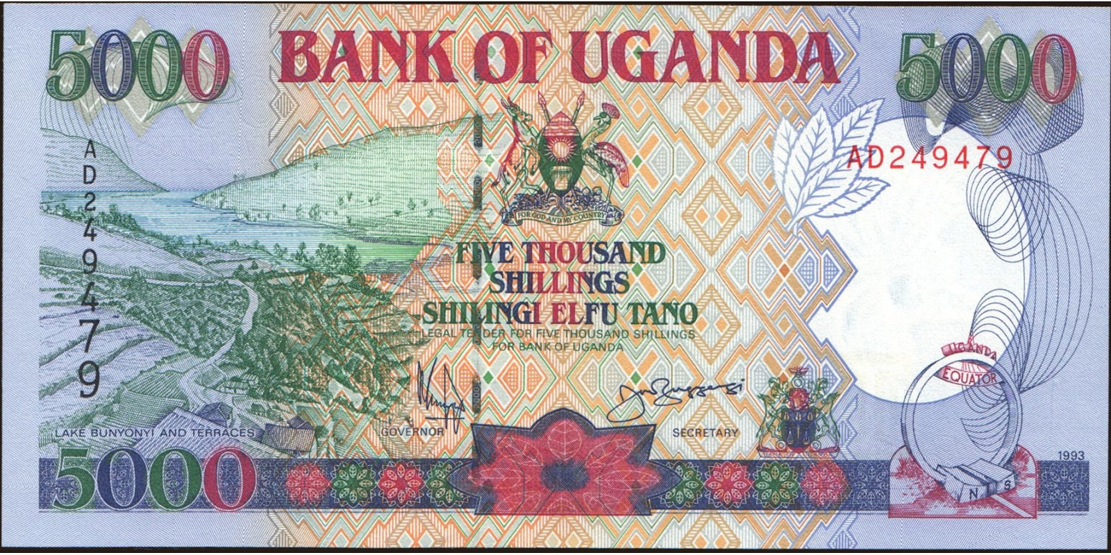 5000 shilling 1993