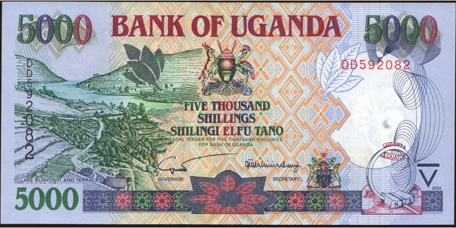 5000 shilling 2002