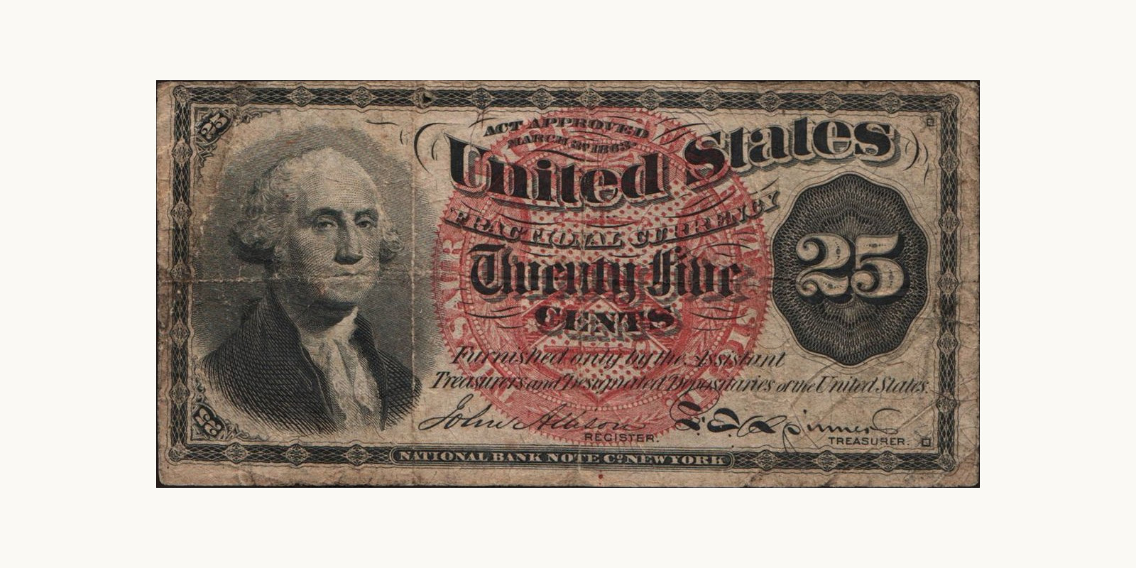 25 cents 1863