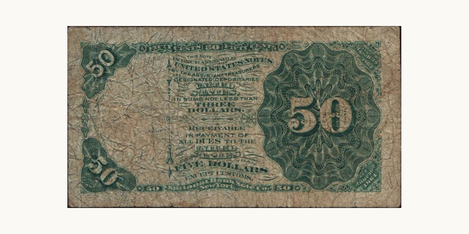 50 cents США 1863 — Оборотная сторона