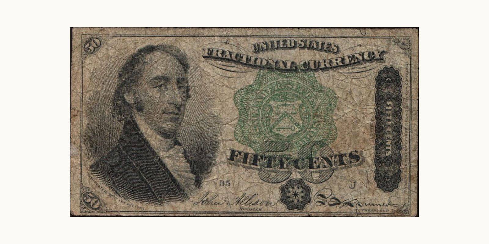 50 cents США 1863 — Лицевая сторона