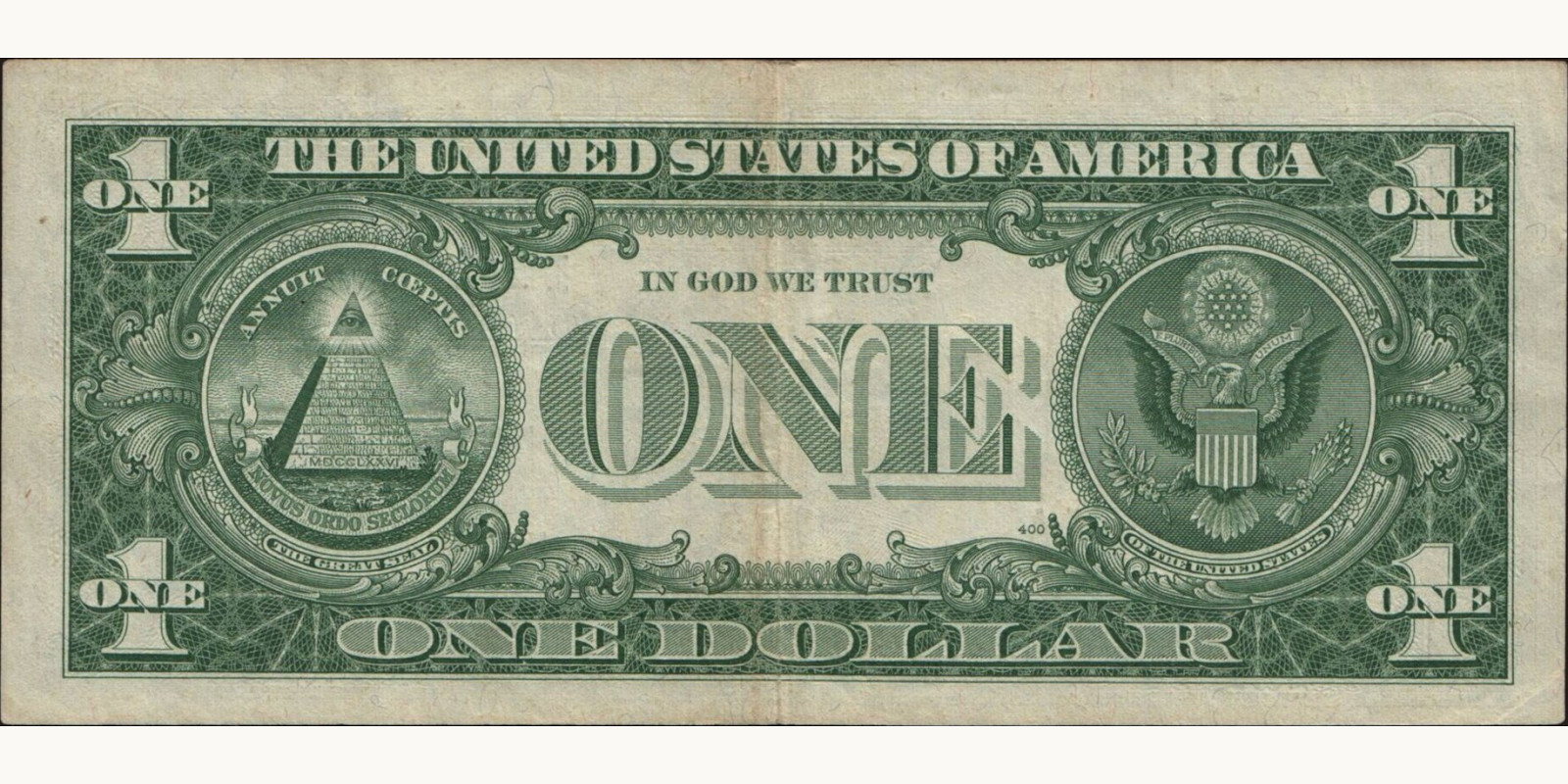 1 dollars United States 1957 — Back side