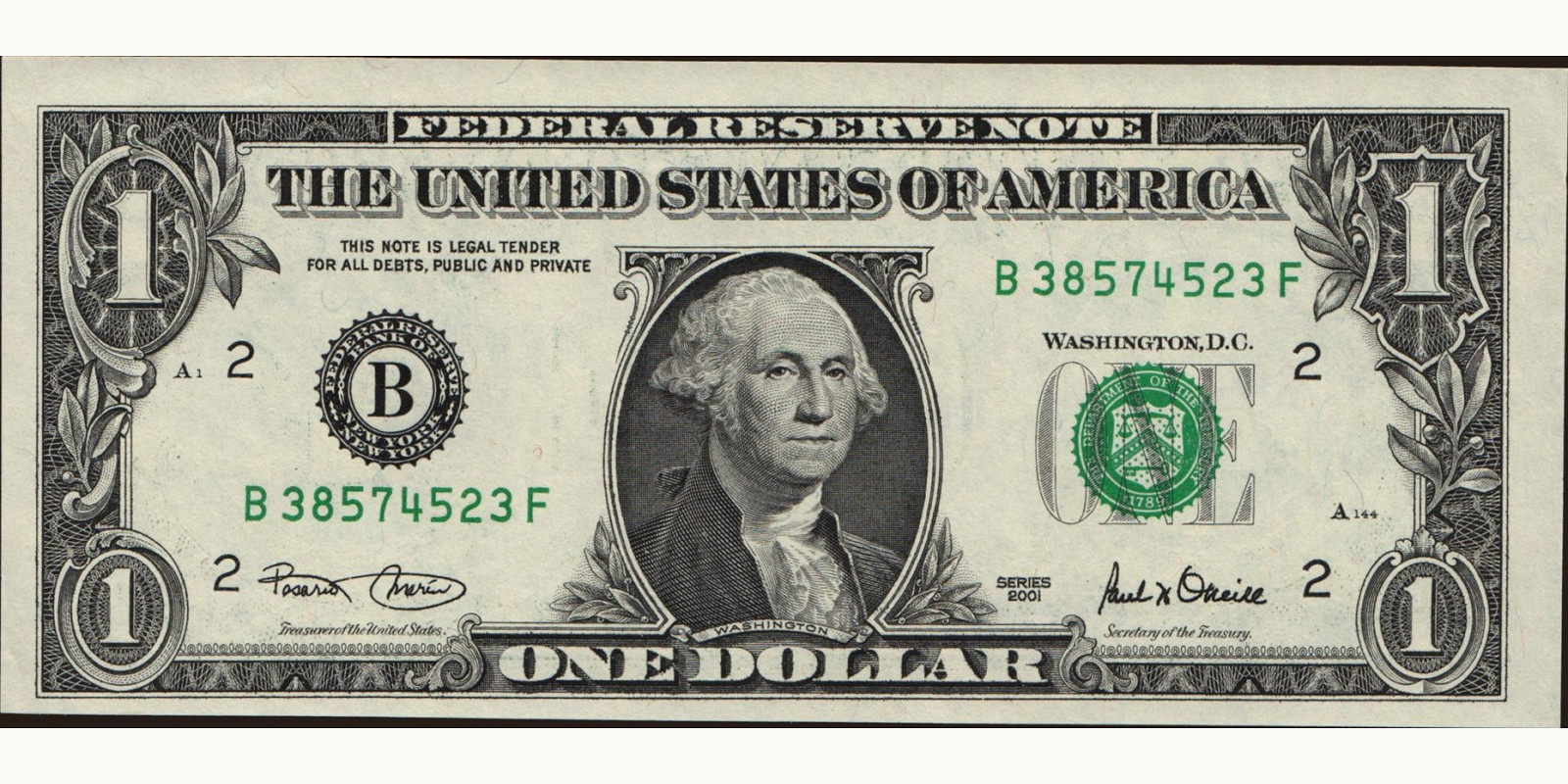 1 dollars 2001