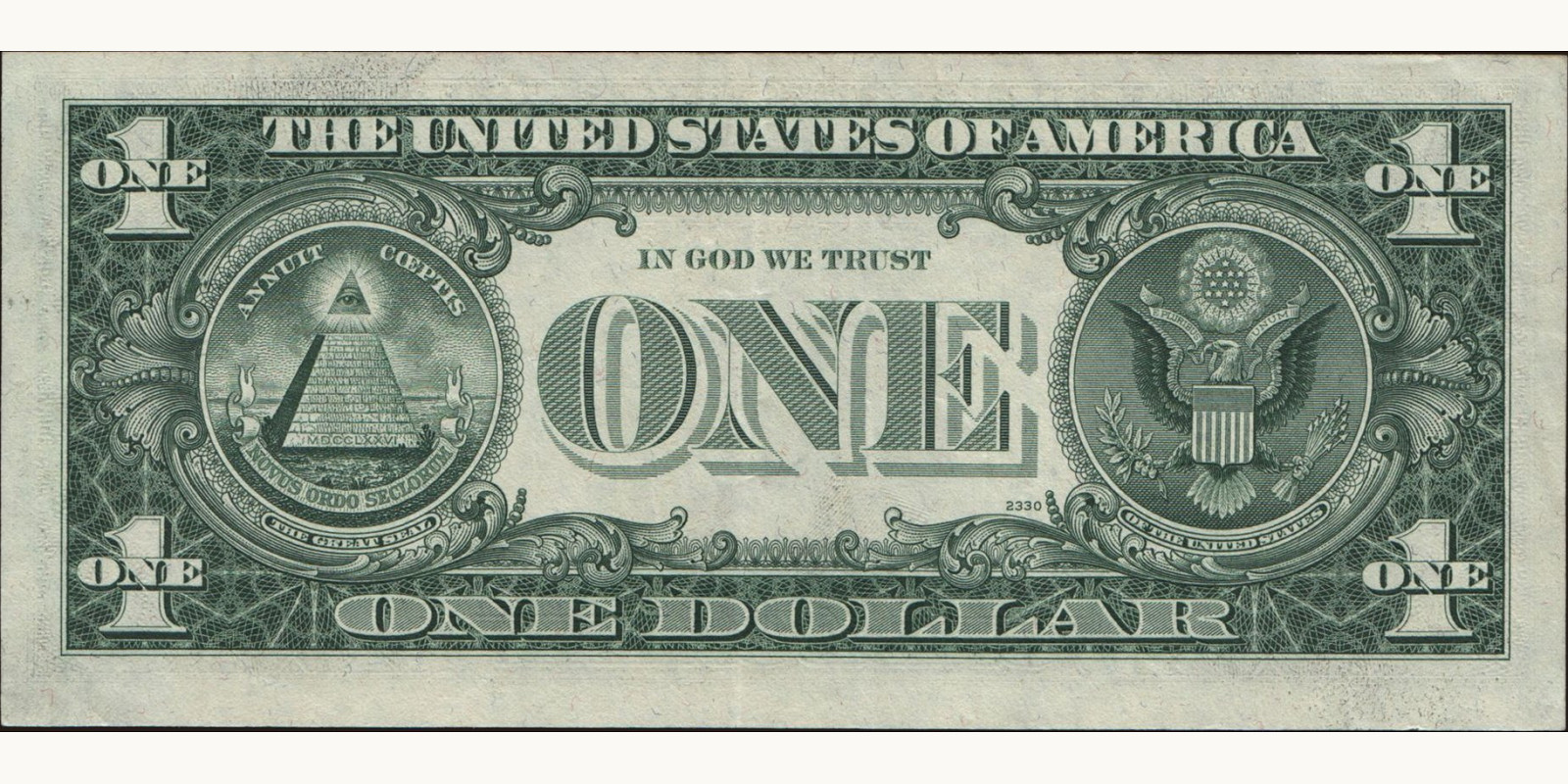 1 dollars США 1977 — Оборотная сторона