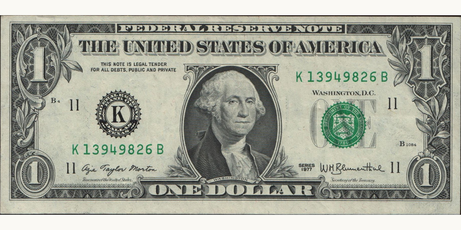 1 dollars 1977