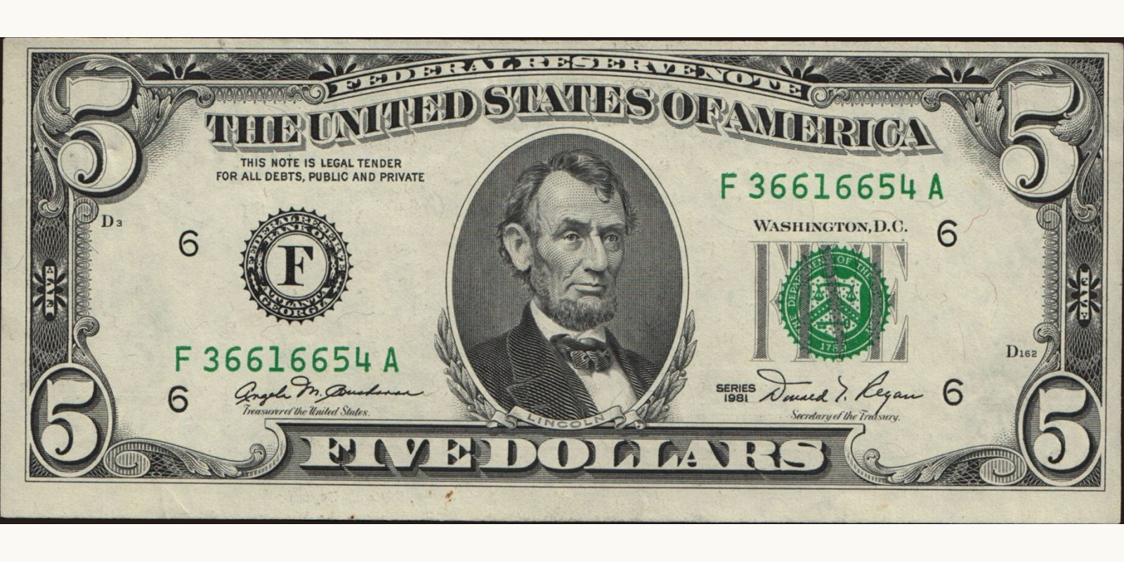 5 dollars 1981