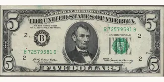 5 dollars 1969