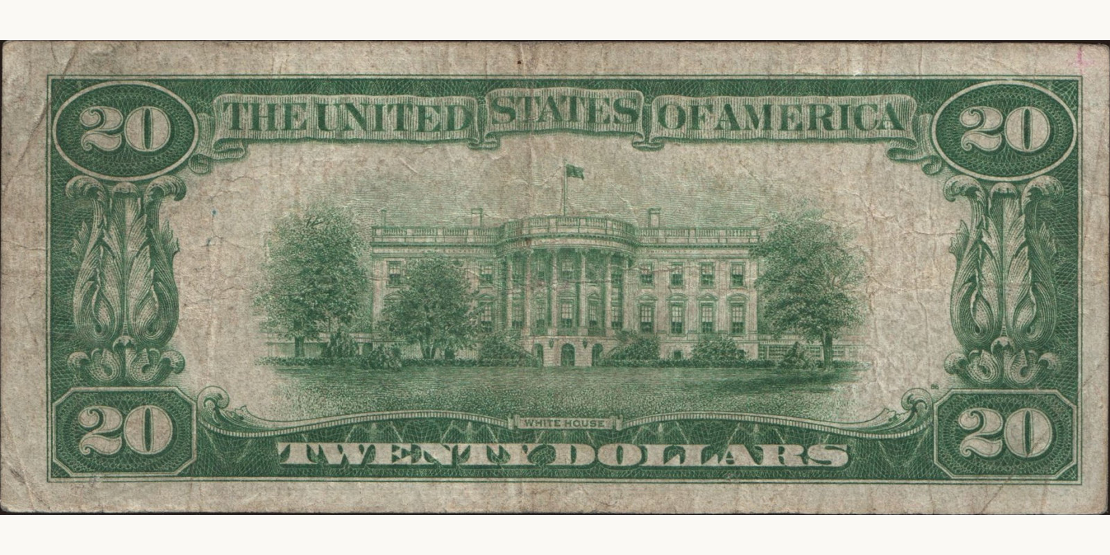 20 dollars United States 1928 — Back side