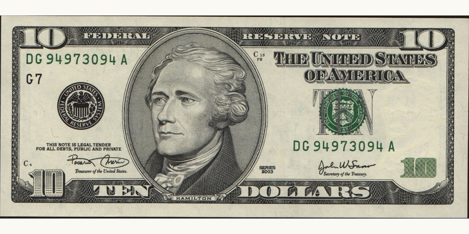 10 dollars 2003