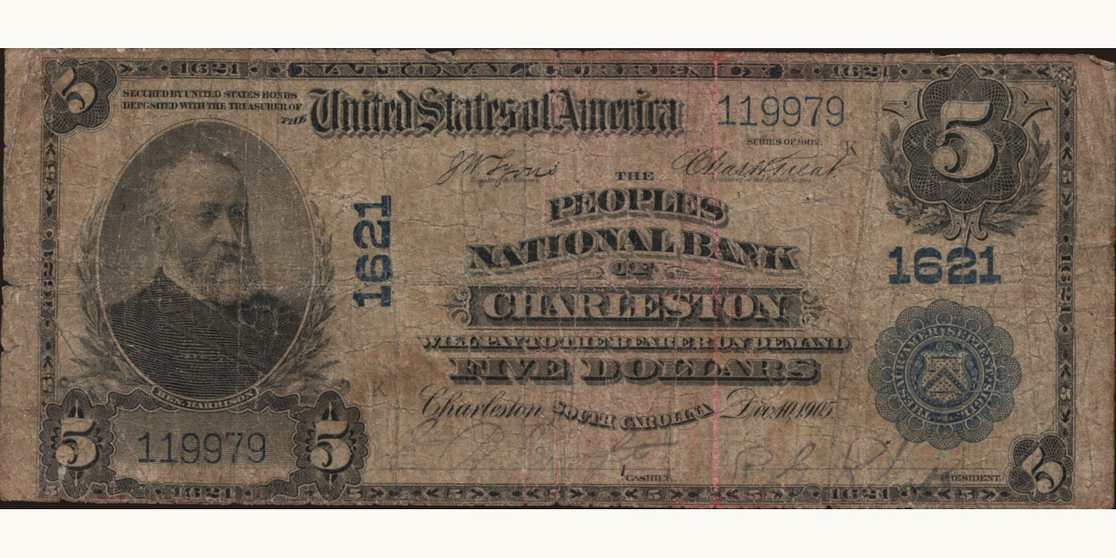 5 dollars 1905