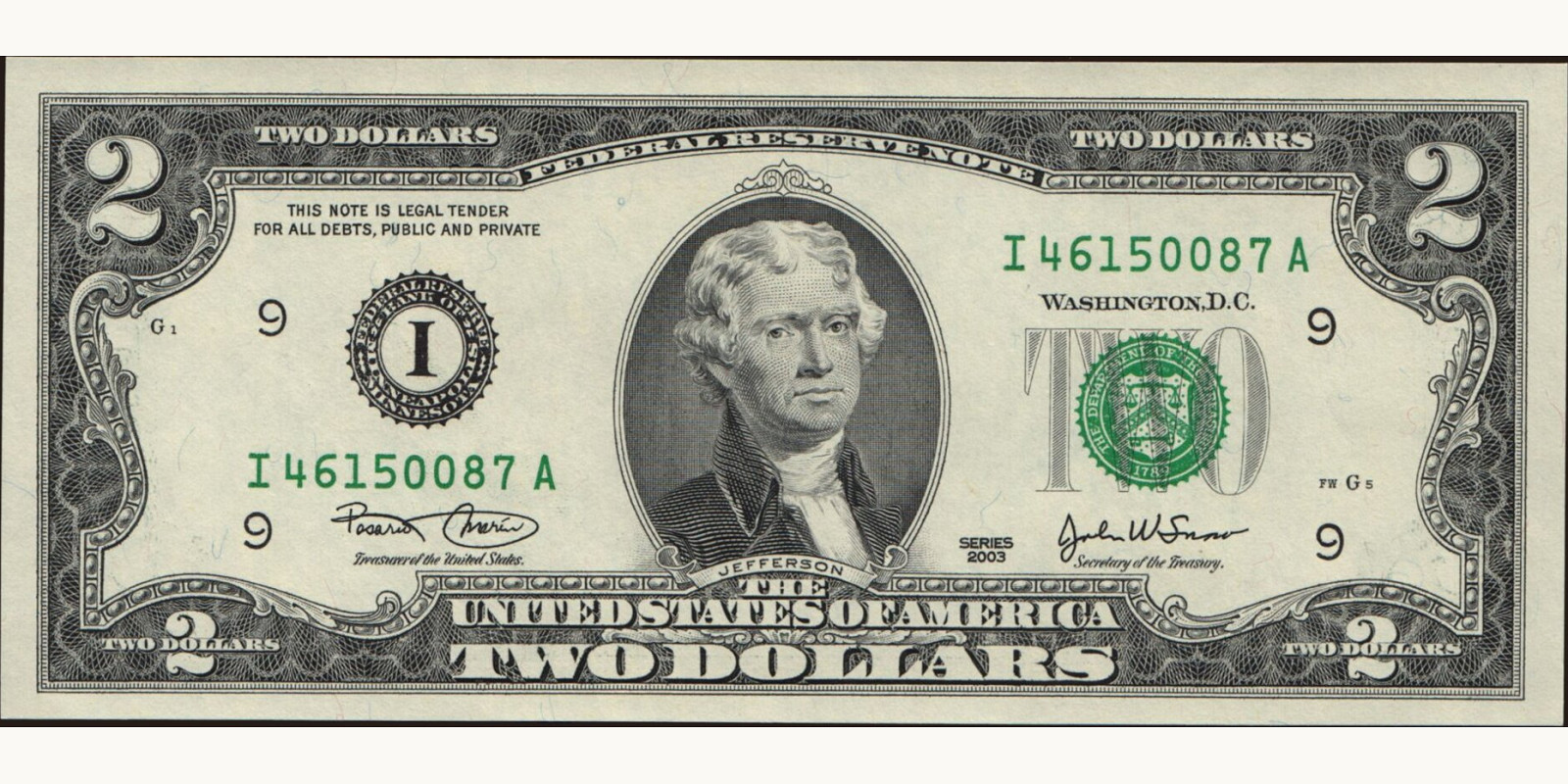 2 dollars 2003