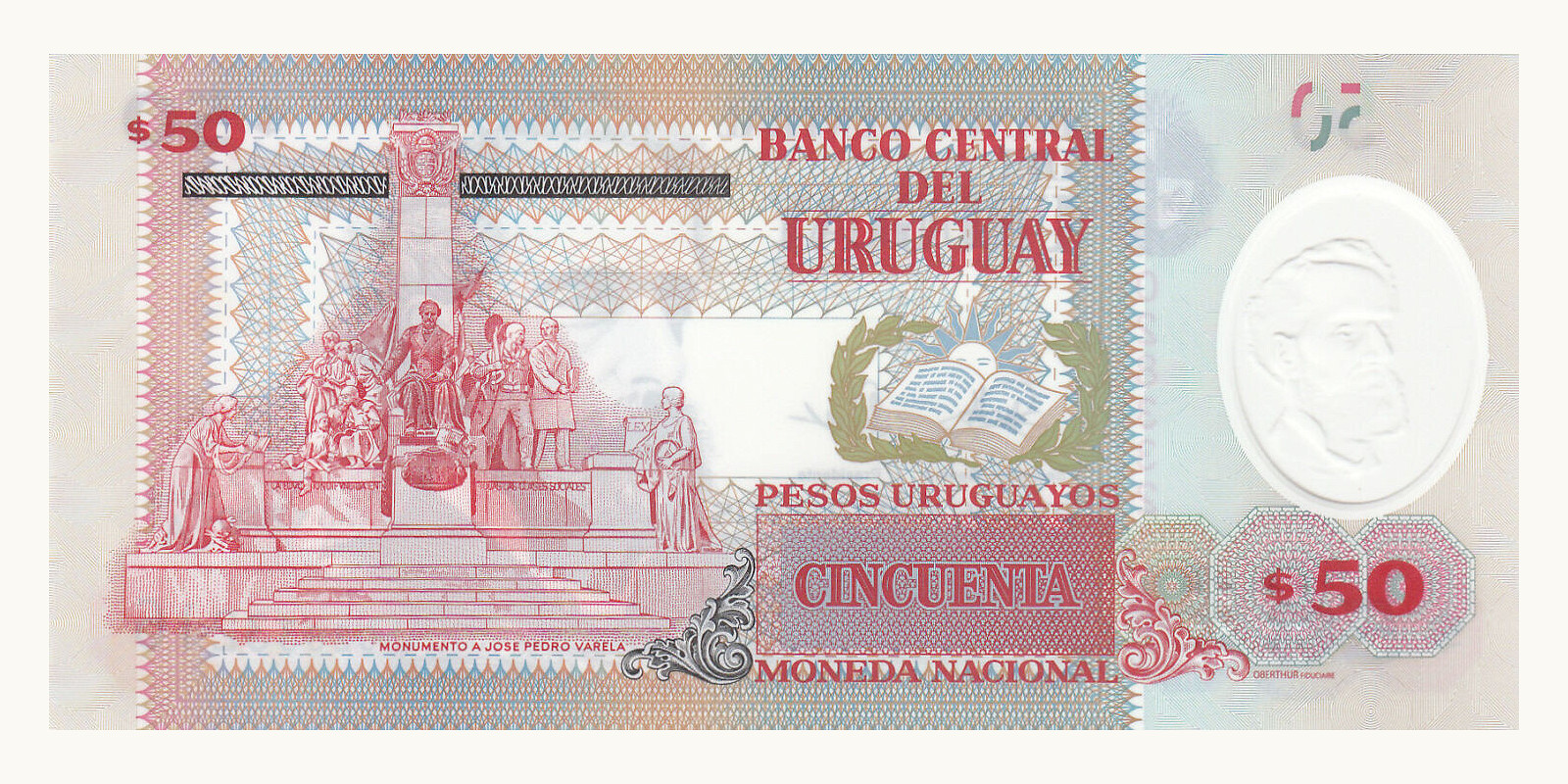 50 pesos Уругвай 2020 — Оборотная сторона