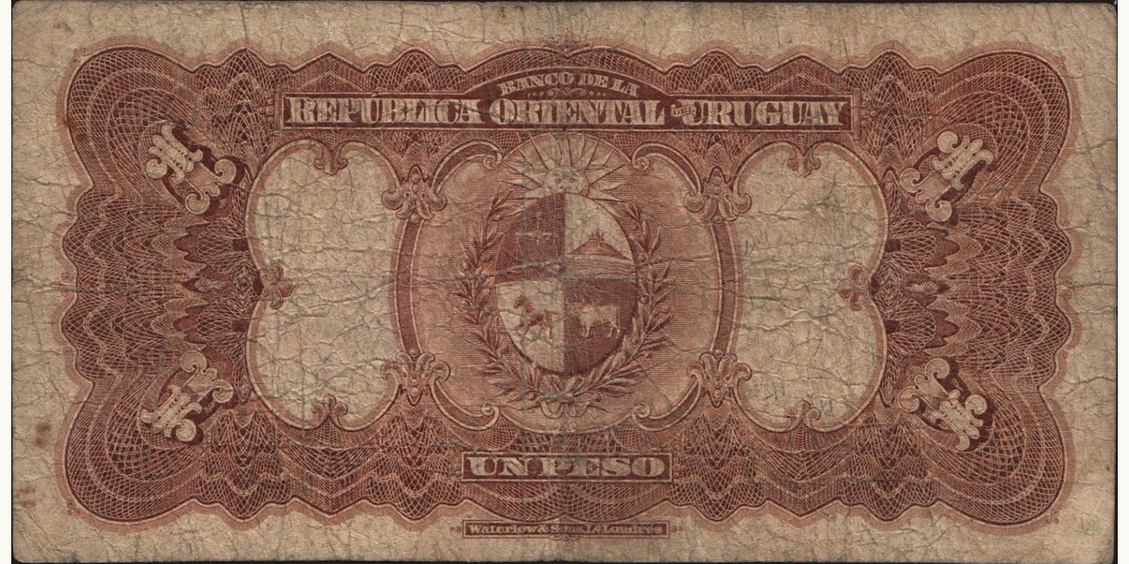 1 pesos Уругвай 1914 — Оборотная сторона