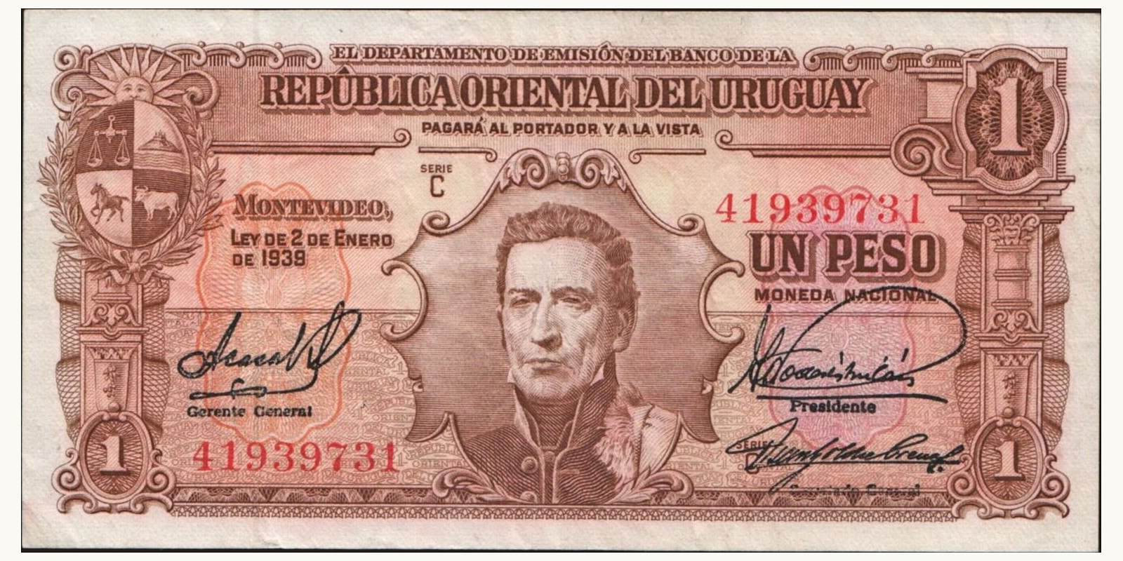 1 pesos 1939