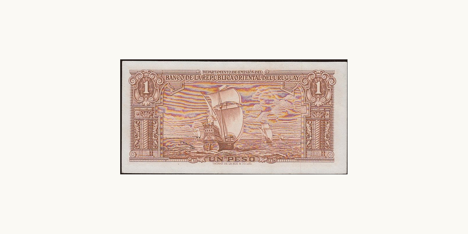 1 pesos Уругвай 1967 — Оборотная сторона