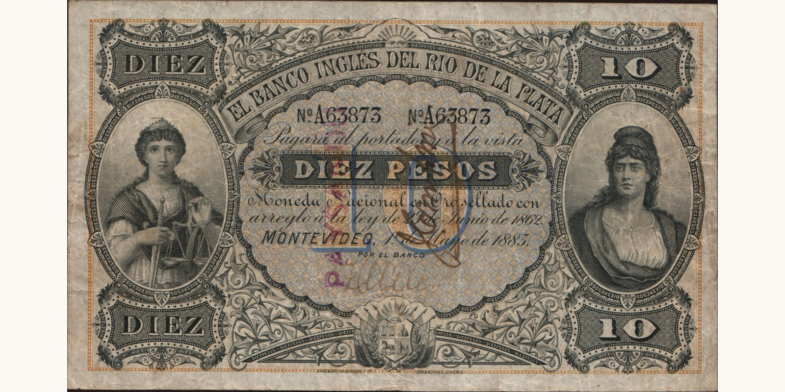 10 pesos 1885