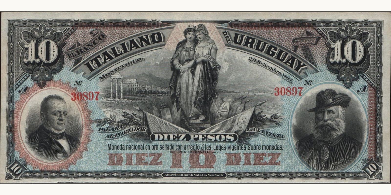 10 pesos 1887