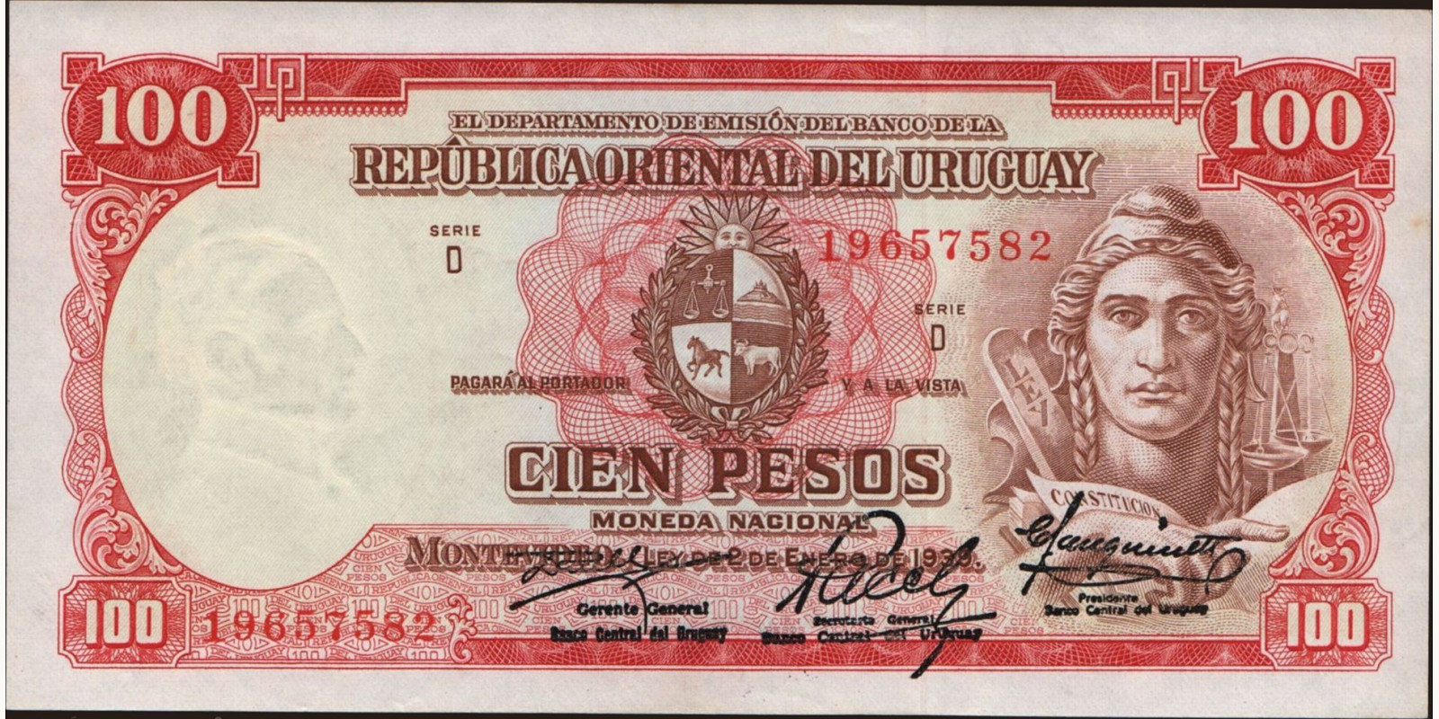 100 pesos 1939