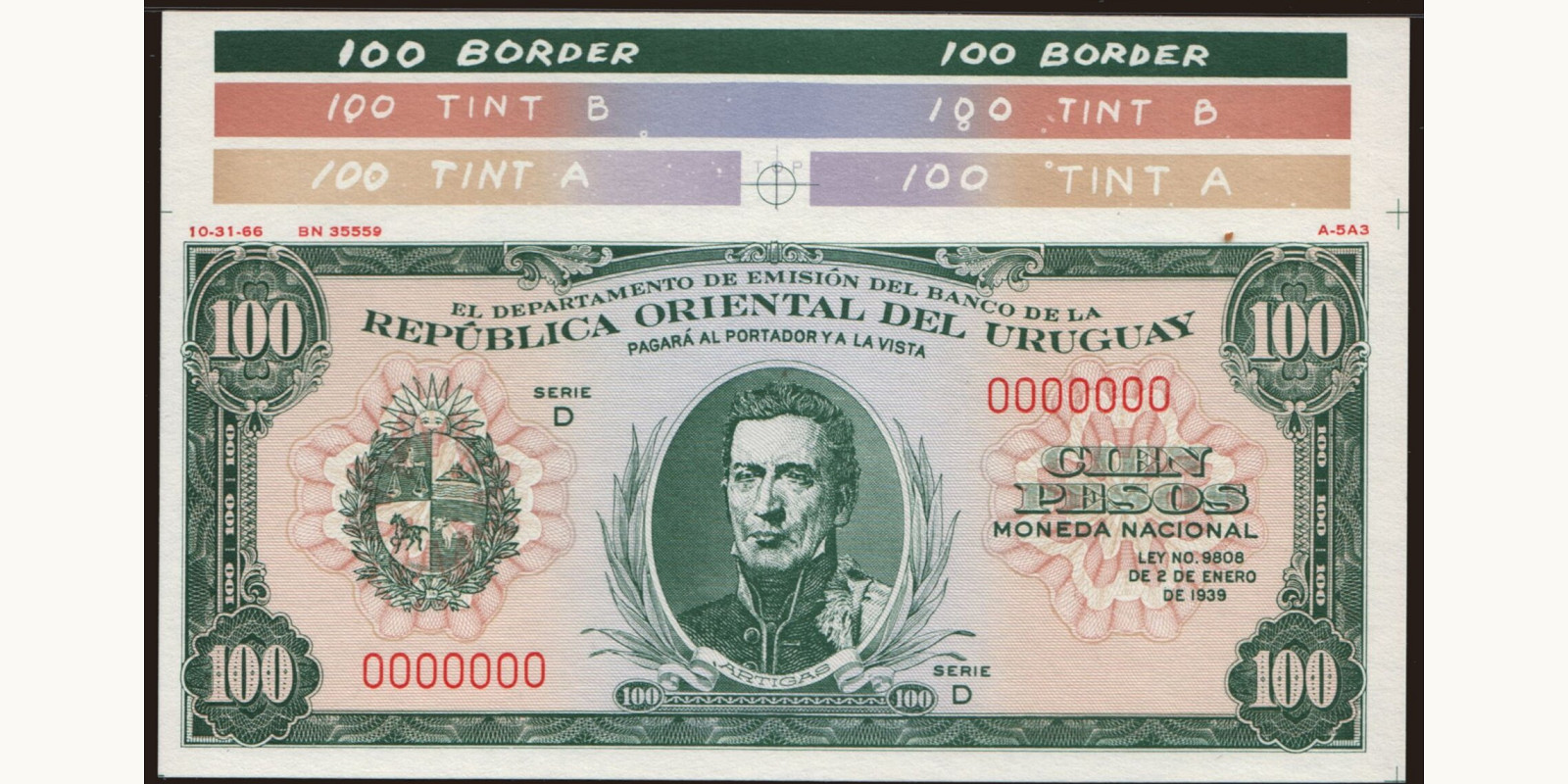100 pesos 1966
