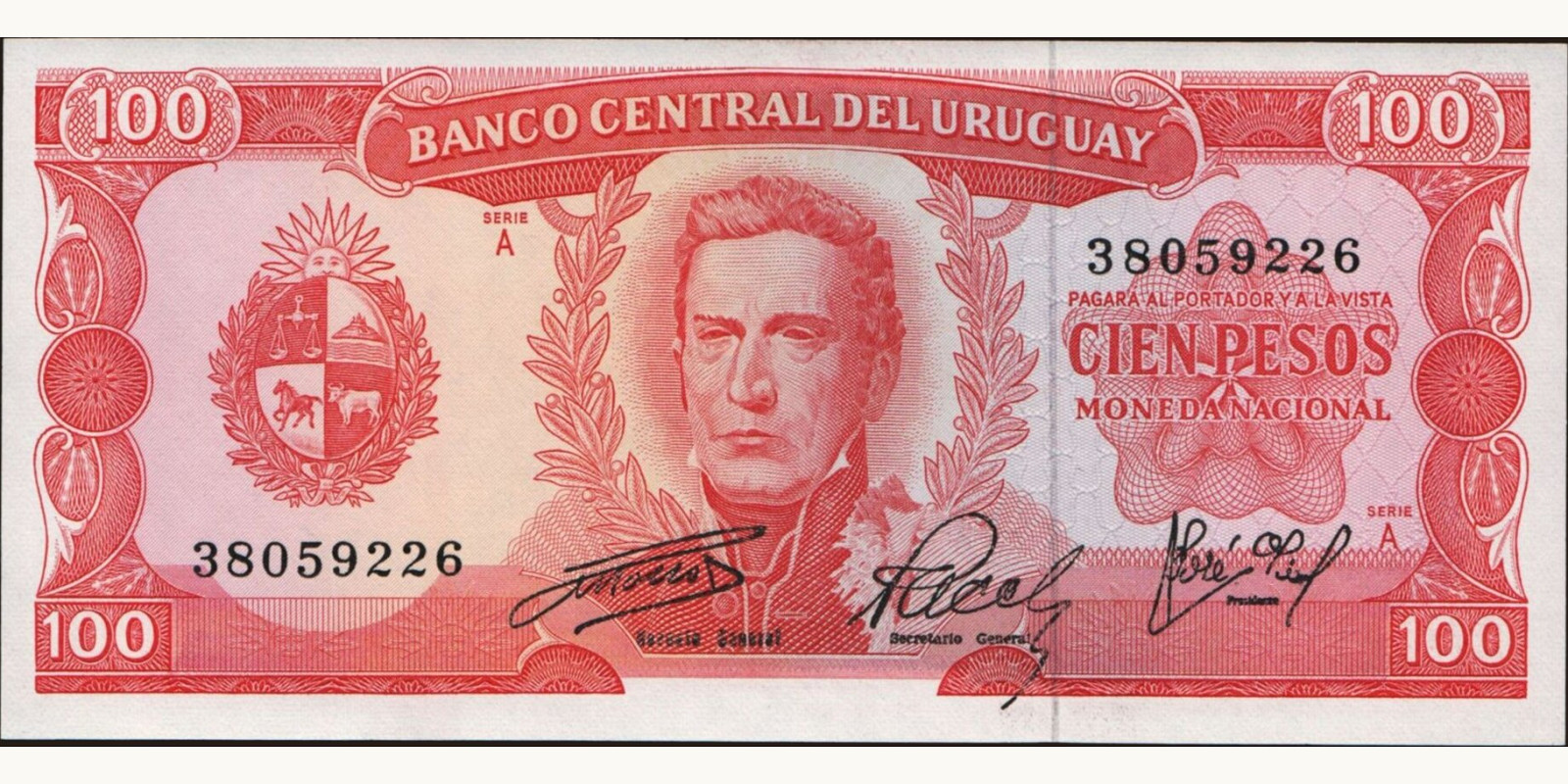 100 pesos 1967