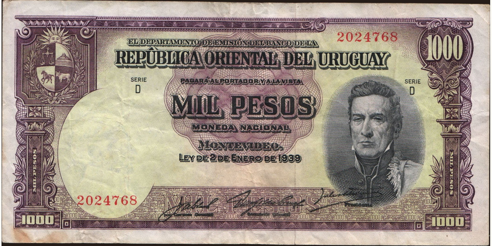 1000 pesos 1939