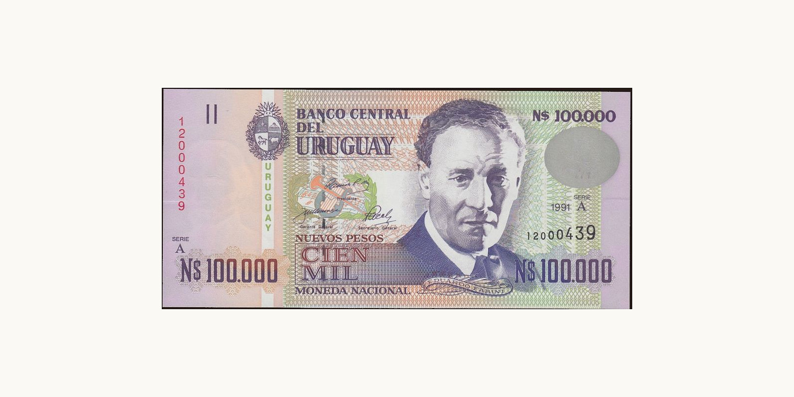 100000 pesos 1992