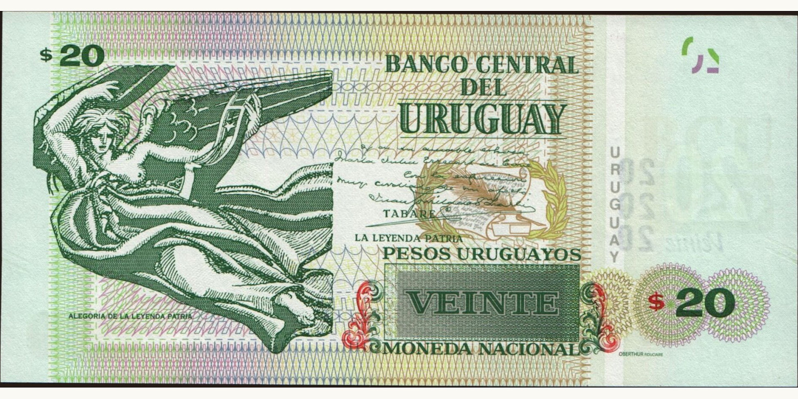 20 pesos Uruguay 2015 — Back side