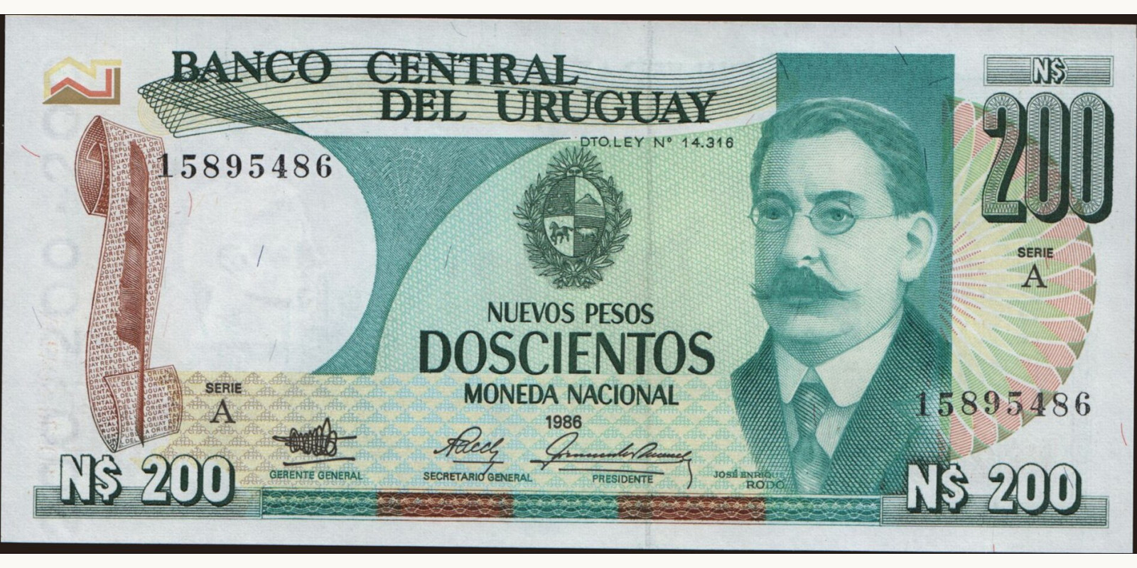 200 pesos 1986
