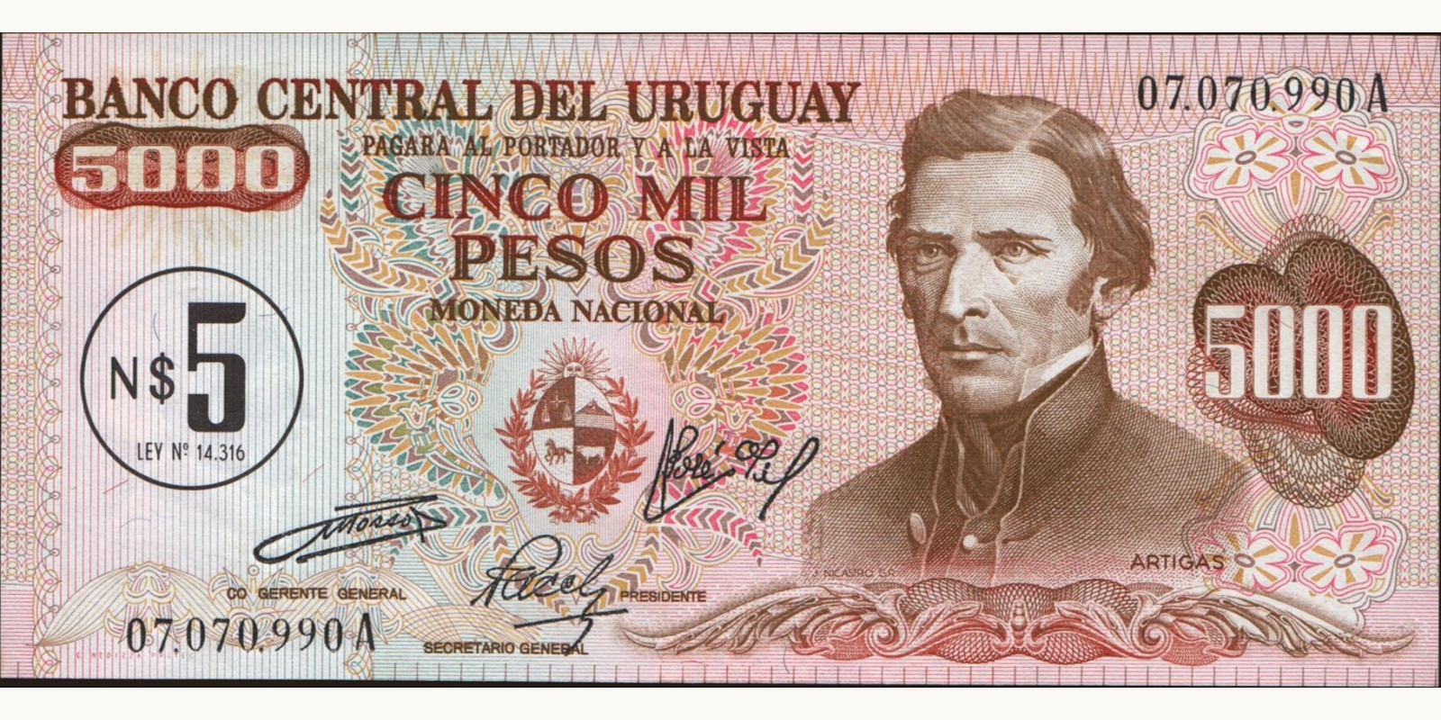 5 pesos 1975