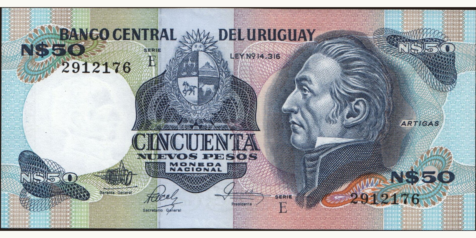 50 pesos 1987