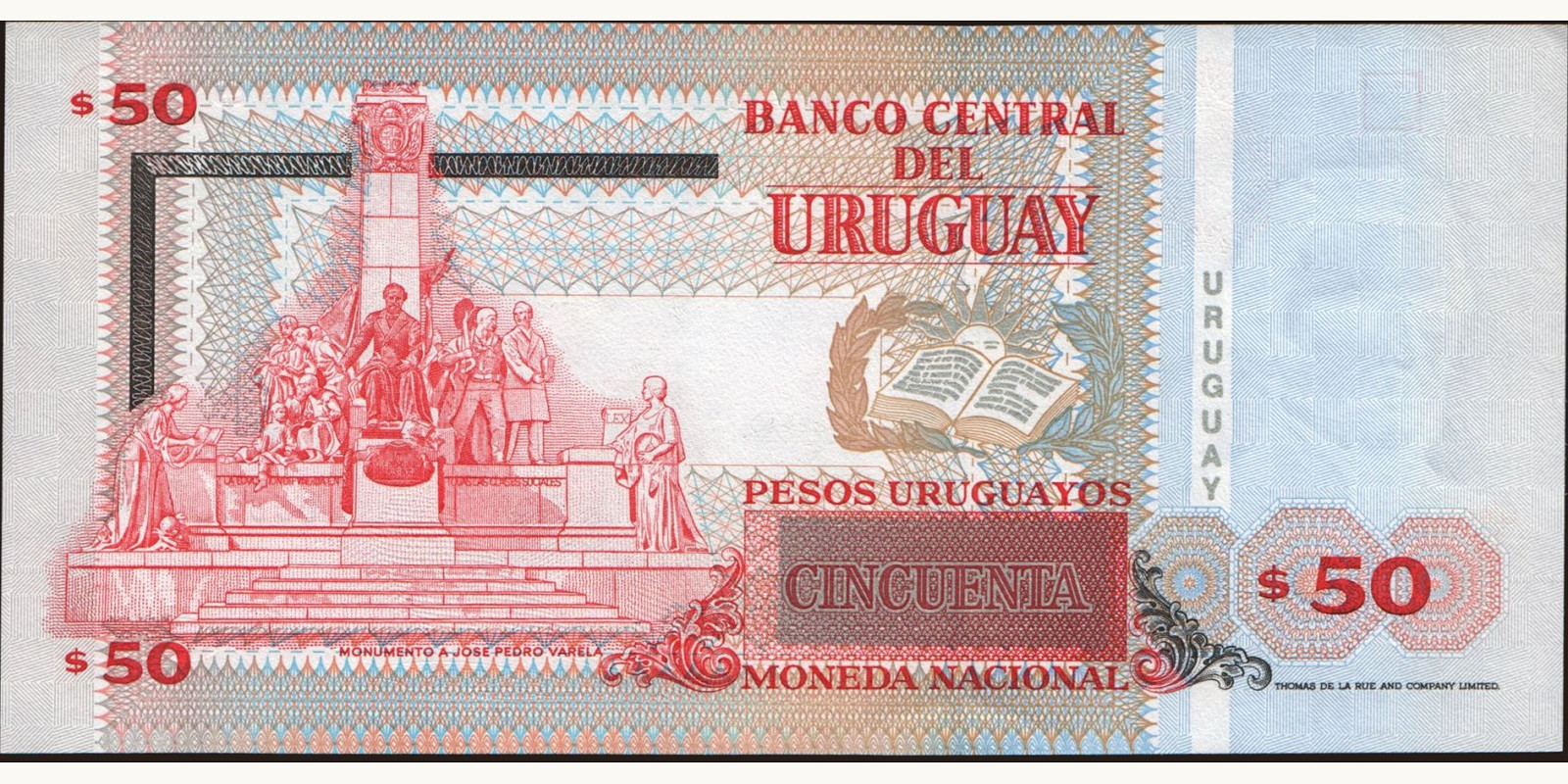 50 pesos Uruguay 2000 — Back side