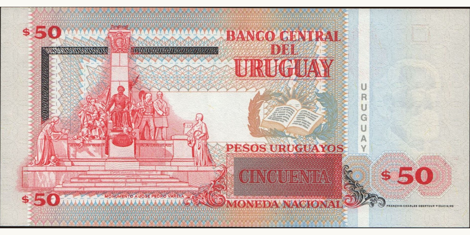 50 pesos Uruguay 2008 — Back side