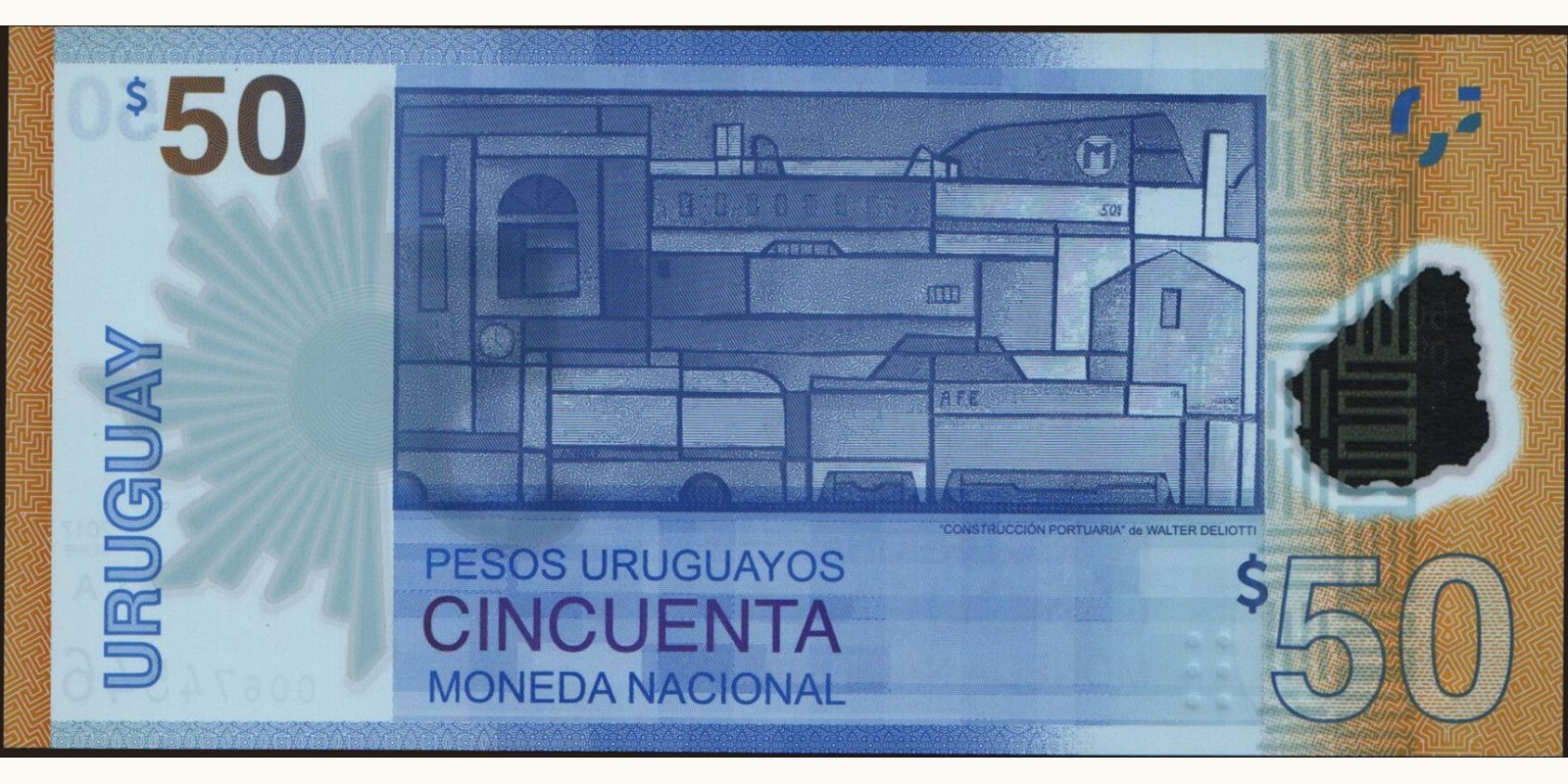 50 pesos Uruguay 2017 — Back side