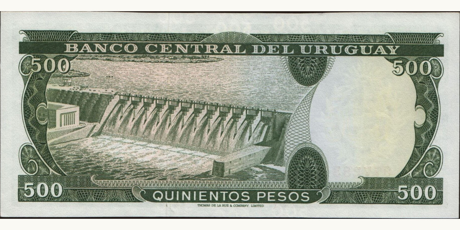 500 pesos Uruguay 1967 — Back side