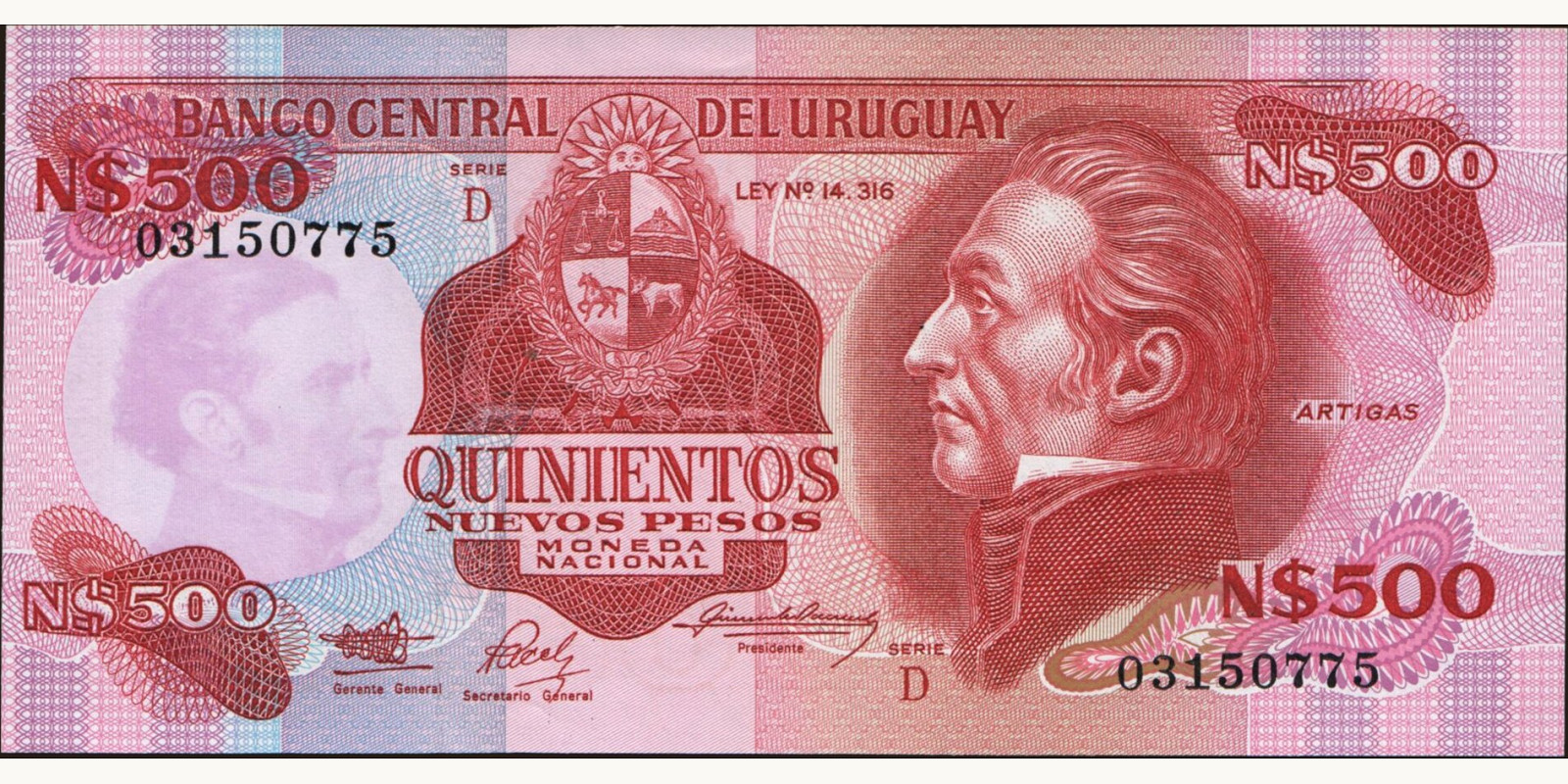 500 pesos 1991