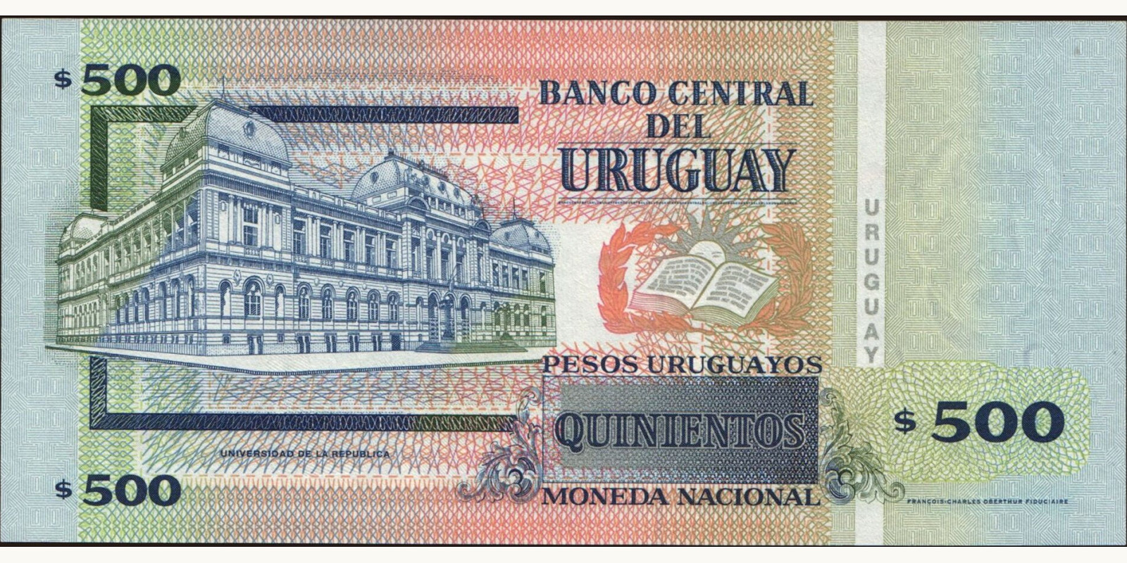 500 pesos Уругвай 2006 — Оборотная сторона