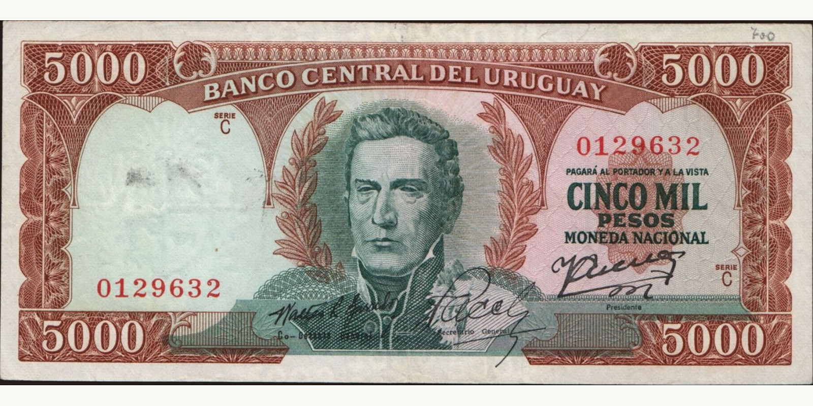 5000 pesos 1967