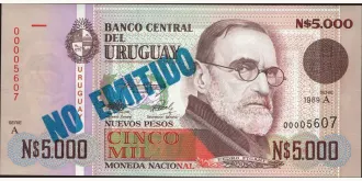 5000 pesos 1989